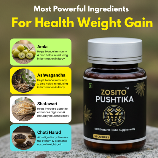 Pushtika: Healthy Weight Gain & Muscle Building Capsules