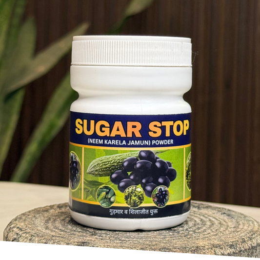 Sugar Stop Neem Karela Jamun Powder - 100% Natural Supplement for Managing Blood Sugar