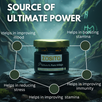 Zosito Pure Shilajit – Boost Energy, Stamina & Testosterone Naturally